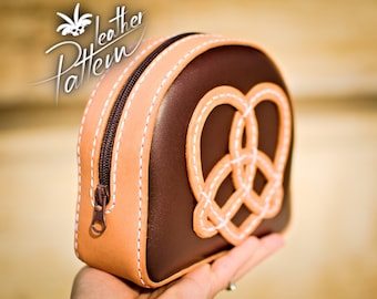 Makeup bag leather pattern PDF - by LeatherHubPatterns