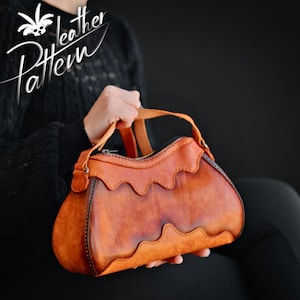 Leather purse pattern PDF - The Mariposa bag - by LeatherHubPatterns