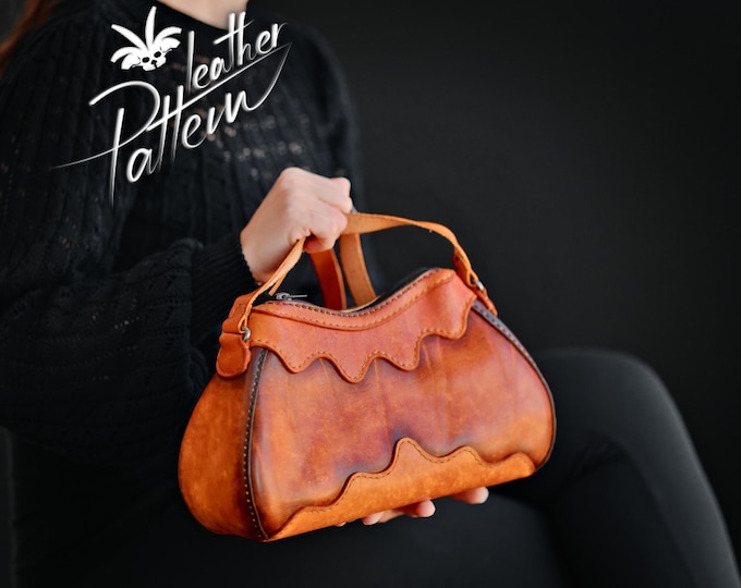 Leather purse pattern PDF - The Mariposa bag - by LeatherHubPatterns