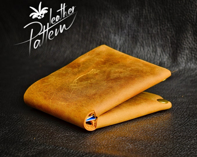 Wallet leather pattern PDF - by LeatherHubPatterns