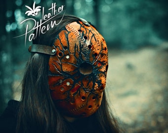 Scary mask leather pattern PDF - Jason - by LeatherHubPatterns
