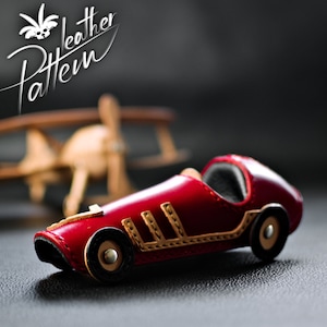 Leather pattern PDF - Toy racing car - by LeatherHubPattern