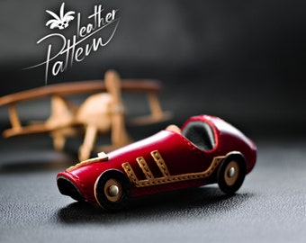 Leather pattern PDF - Toy racing car - by LeatherHubPattern