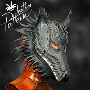 Werewolf mask leather pattern PDF - The Lycanthrope - by LeatherHubPatterns