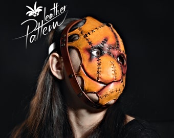 Creepy leather mask pattern PDF - Flayed face - by LeatherHubPatterns