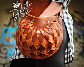 Purse leather pattern PDF - The Arlekina - by LeatherHubPatterns