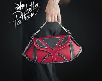 Patrón en PDF para bolso de piel - El Karmyna - por LeatherHubPatterns
