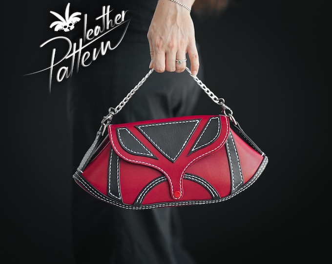 Leather purse pattern PDF - The Karmyna - by LeatherHubPatterns