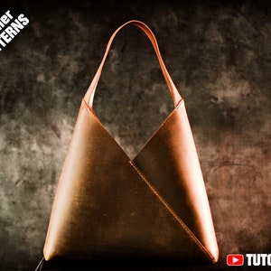 Tote Bag Leather Pattern PDF Julie by Leatherhubpatterns - Etsy
