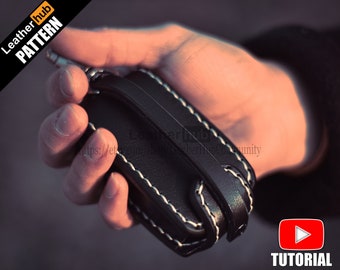 Car key case leather pattern PDF - by Leatherhub