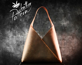 Tote bag leather pattern PDF - Julie - by LeatherHubPatterns