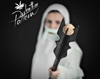 Sorcerer staff PDF pattern - Broomstick sleeve - by LeatherHubPatterns