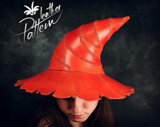 Wizard hat leather pattern PDF - by LeatherHubPatterns