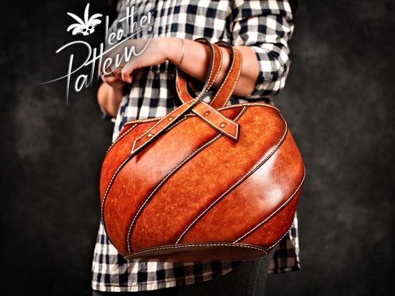Leather Tote Pattern PDF the Gospodeyna by Leatherhubpatterns Etsy