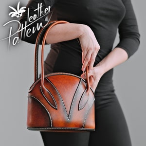 Leather bag pattern PDF - The Locke purse - by LeatherHubPatterns