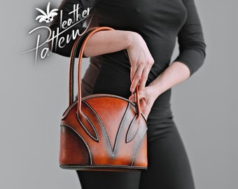 Leather bag pattern PDF - The Locke purse - by LeatherHubPatterns