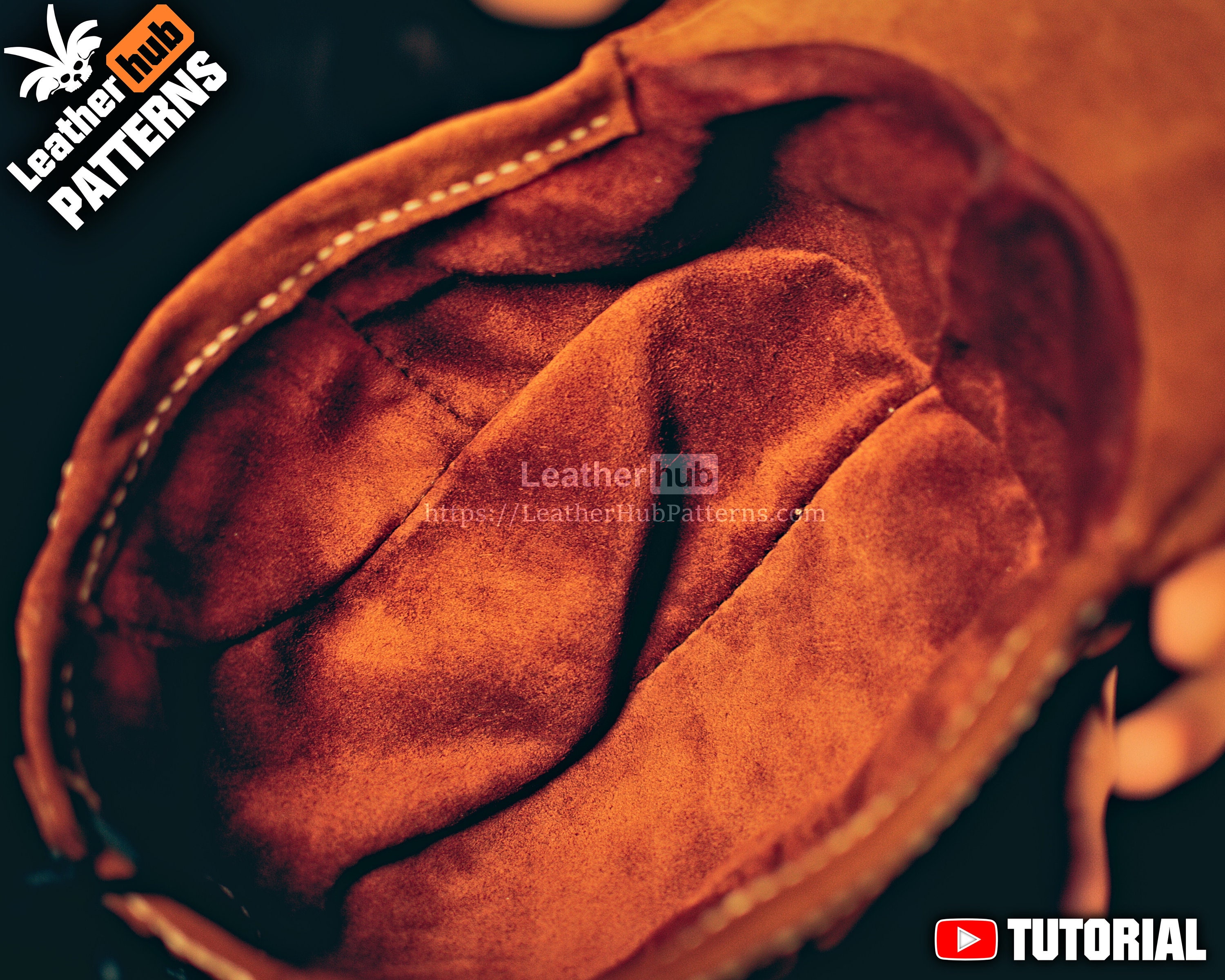 Flat cap leather pattern PDF by Leatherhub