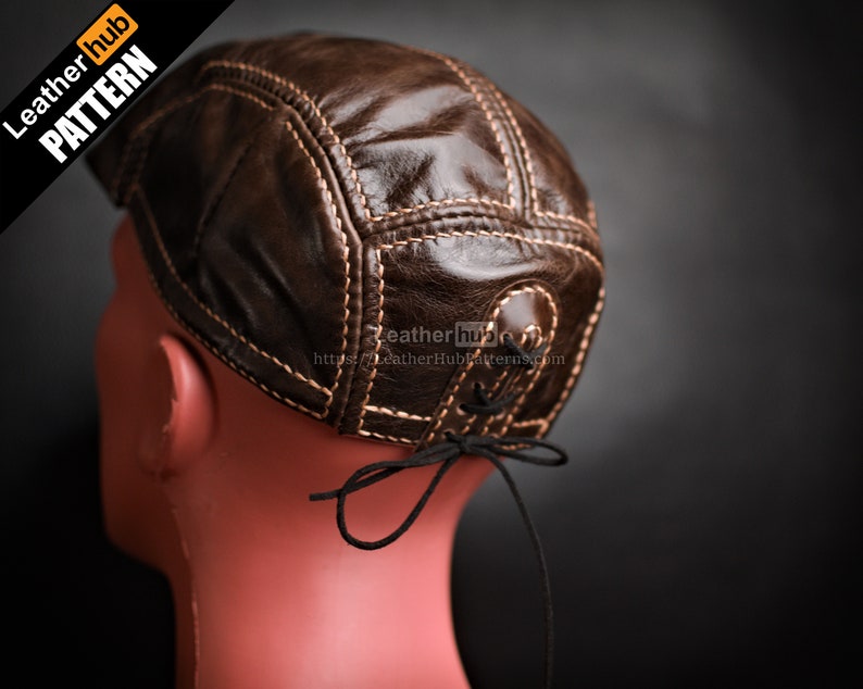 Flat cap leather pattern PDF by Leatherhub Etsy