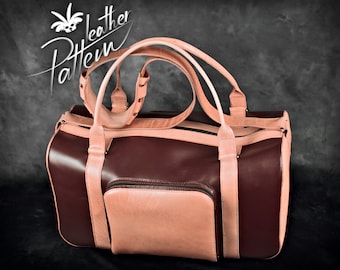 Duffle bag leather pattern PDF - by LeatherHubPatterns
