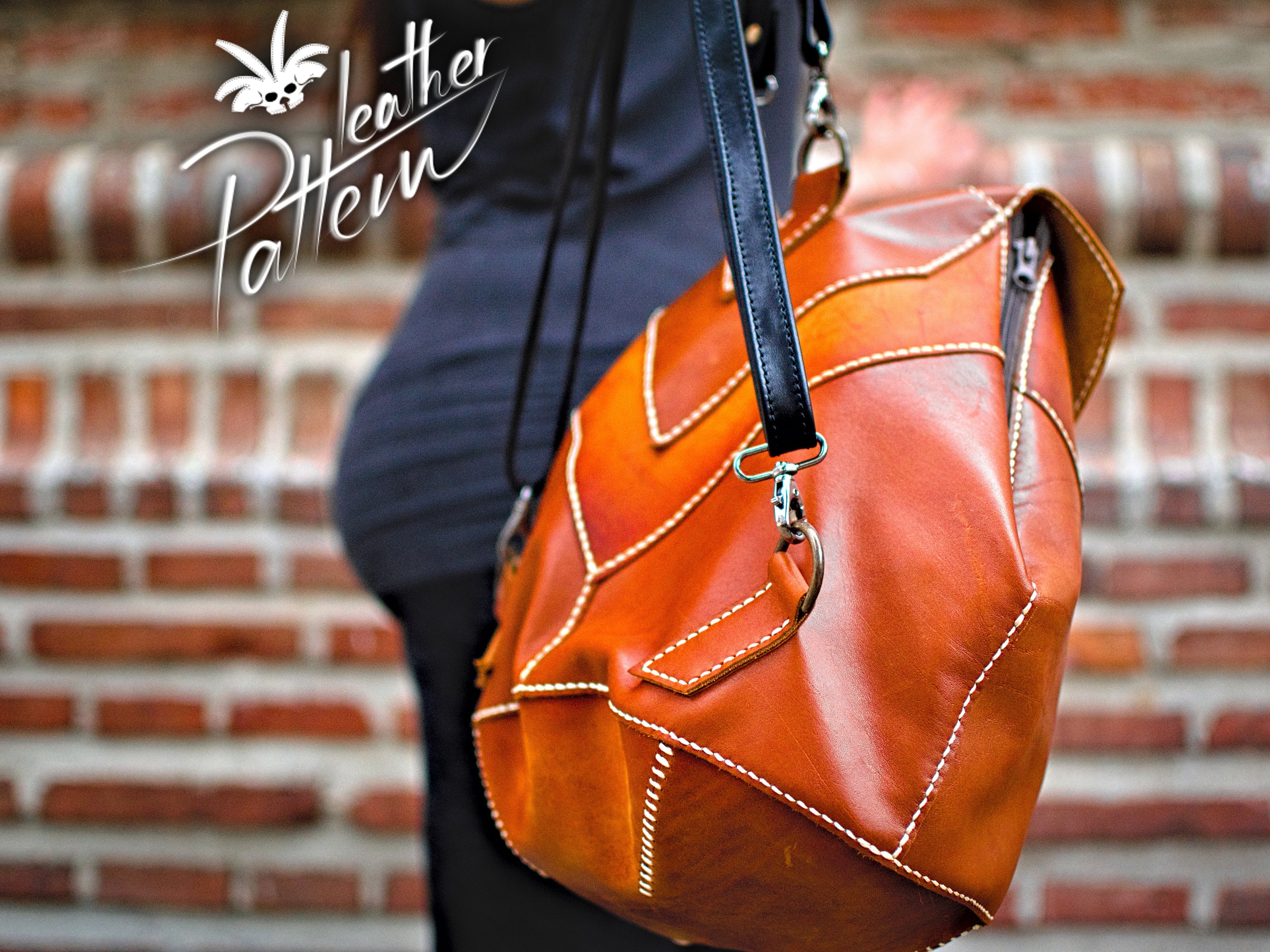 Leather backpack pattern PDF - The Ladybug - by LeatherHubPatterns