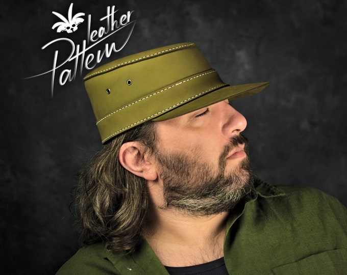 Army leather cap pattern PDF - The Ridgeway patrol cap - by LeatherHubPatterns
