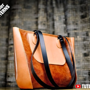 Mums Tote Bag Leather Pattern PDF by Leatherhubpatterns - Etsy