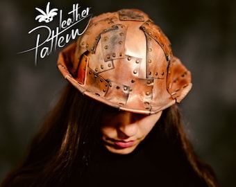 Steampunk hat leather pattern PDF - Derby / Bowler hat - by LeatherHubPatterns