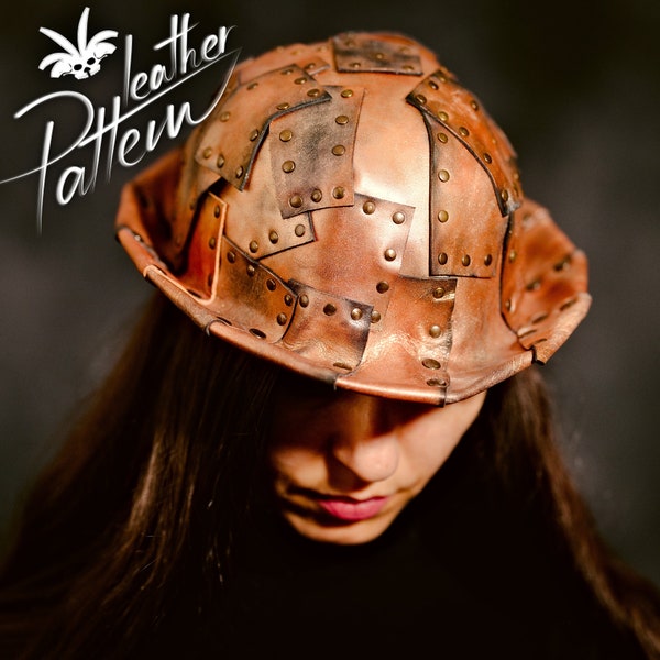 Steampunk hat leather pattern PDF - Derby / Bowler hat - by LeatherHubPatterns