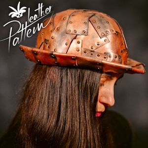 Steampunk hat leather pattern PDF - Derby / Bowler hat - by LeatherHubPatterns