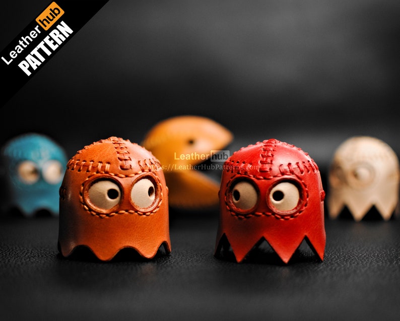 Ghosts leather pattern PDF by Leatherhub Etsy