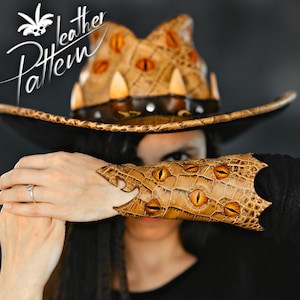 Dragon hunter hat leather pattern PDF by LeatherHubPatterns image 3