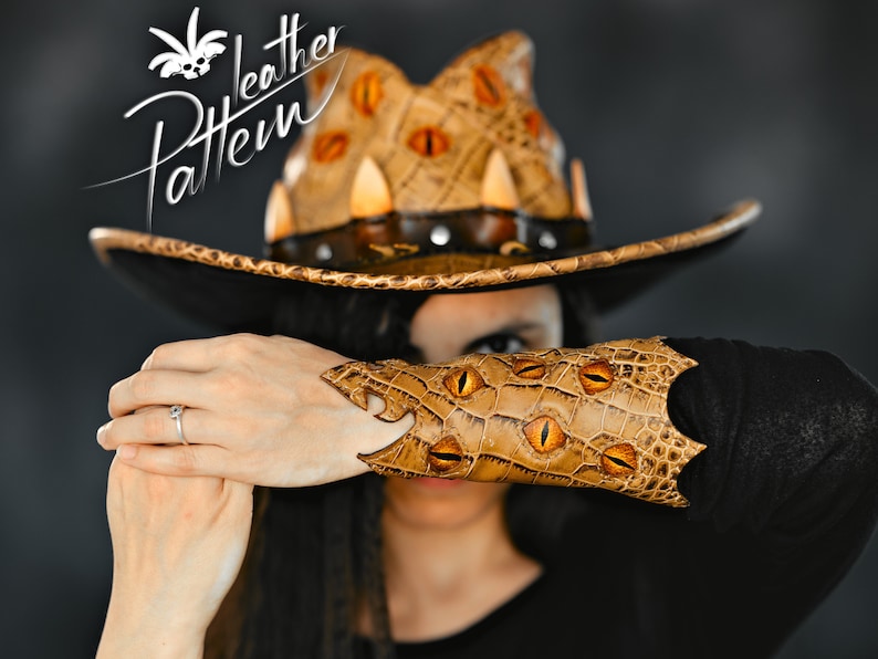 Dragon hunter hat leather pattern PDF by LeatherHubPatterns image 3