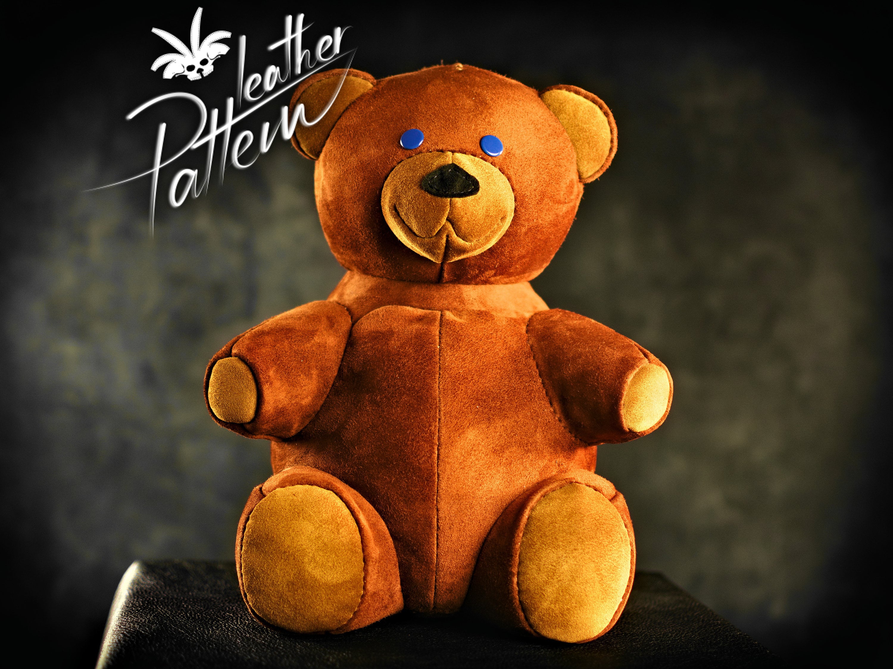 Teddy bear leather pattern PDF - by LeatherHubPatterns