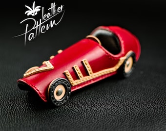Leather pattern PDF - Toy racing car - by LeatherHubPattern