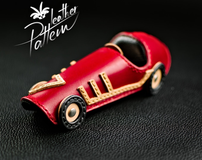 Leather pattern PDF - Toy racing car - by LeatherHubPattern