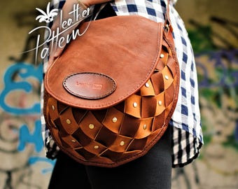 Leather purse pattern PDF - The Arlekina - by LeatherHubPatterns