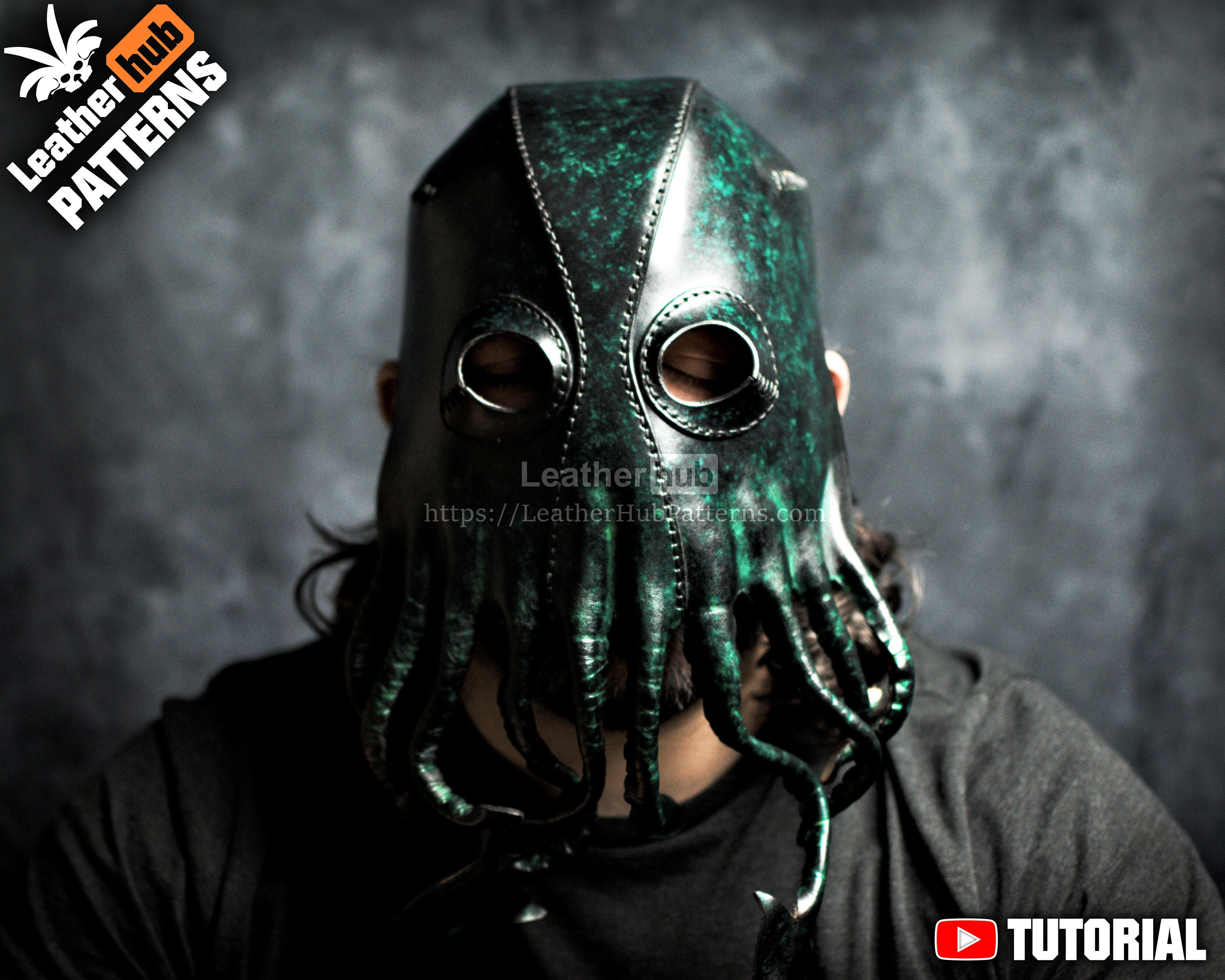 Scary Mask Leather Pattern PDF Cthulhu by Leatherhub - Etsy