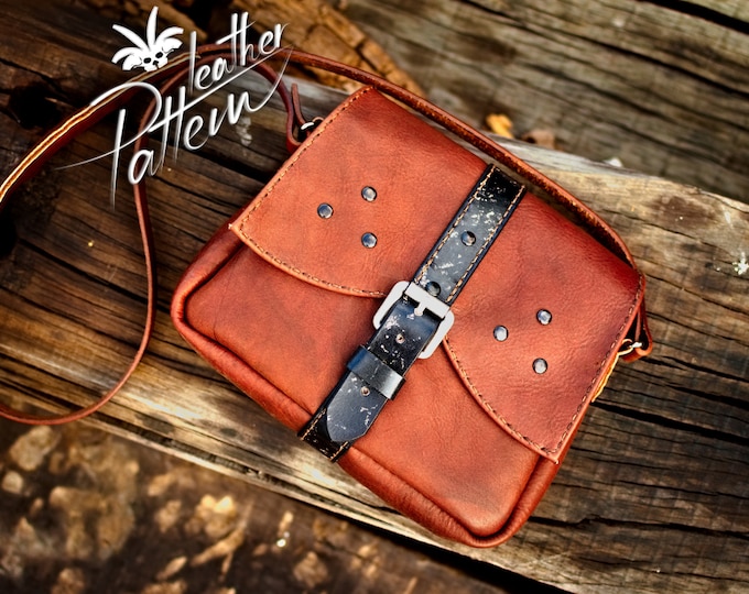 Witcher bag leather pattern PDF - by LeatherHubPatterns