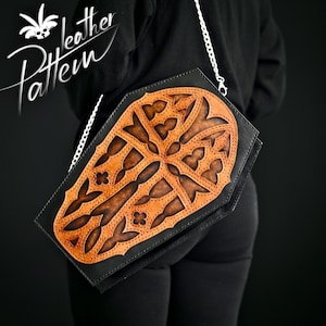 Sarg Gothic Geldbörse Leder Schnittmuster PDF - von LeatherHubPatterns