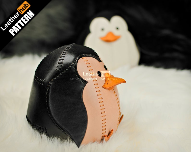 Penguin leather pattern PDF by Leatherhub Etsy