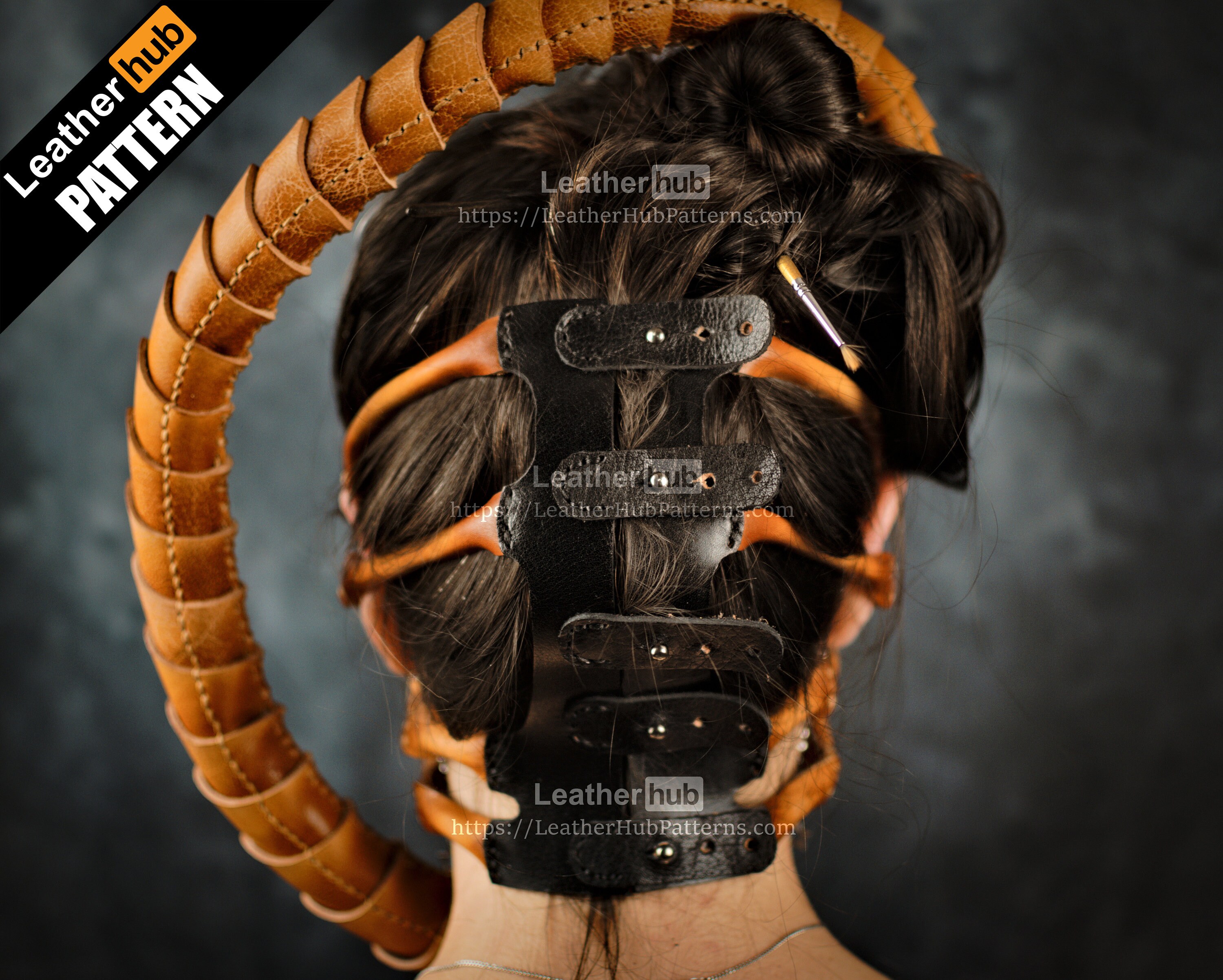 Facehugger mask leather pattern PDF by Leatherhub