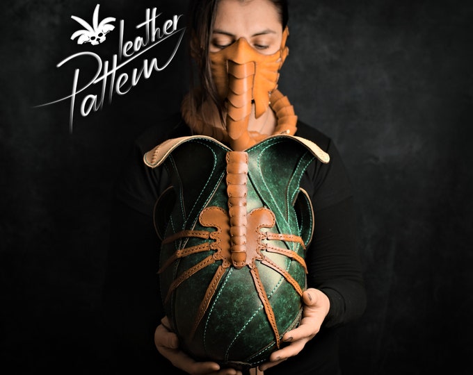 Alien egg leather backpack pattern PDF - by LeatherHubPatterns