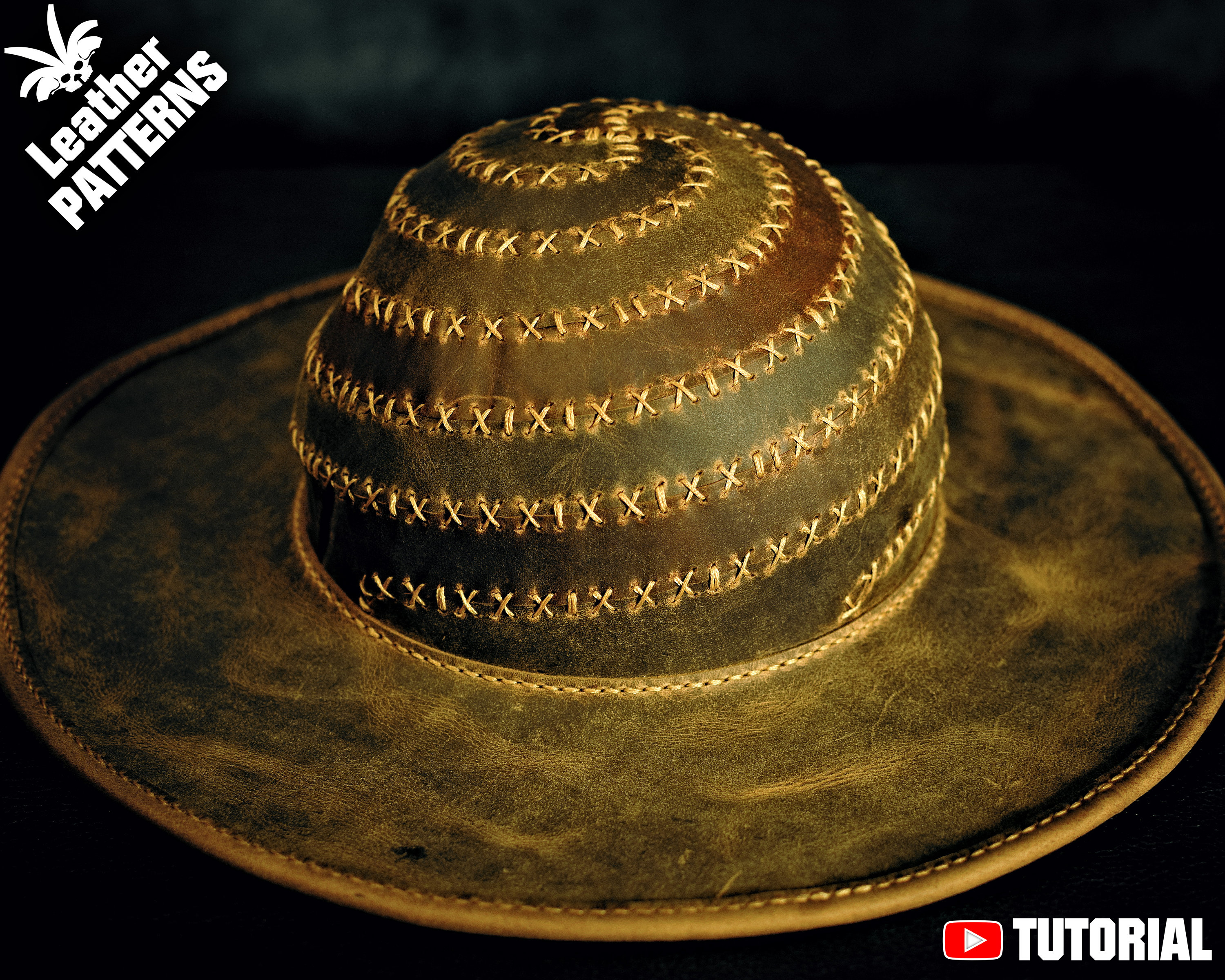 Leather hat pattern PDF The prelate hat by LeatherHubPatterns