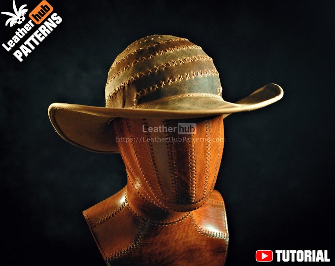 Leather hat pattern PDF - by Leatherhub