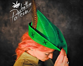The Robin Hood cap leather pattern PDF - by LeatherHubPatterns