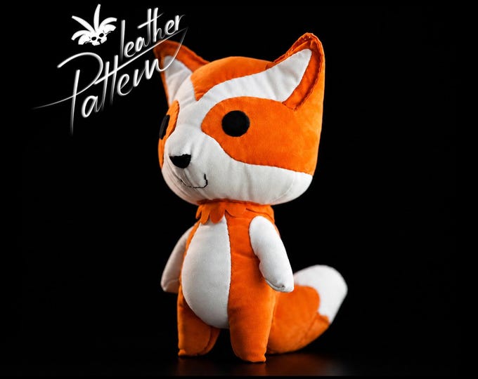 Toy fox leather pattern PDF - Teddy the fox -  by LeatherHubPatterns