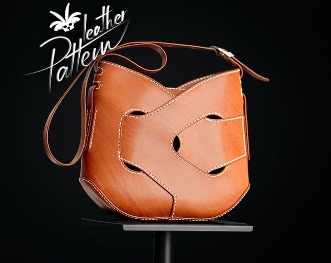 Leather purse pattern PDF - The Embra purse - by LeatherHubPatterns