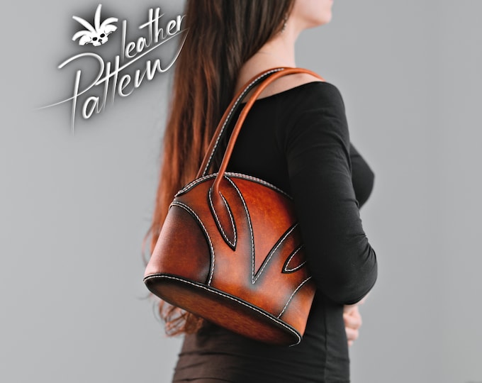 Leather bag pattern PDF - The Locke purse - by LeatherHubPatterns