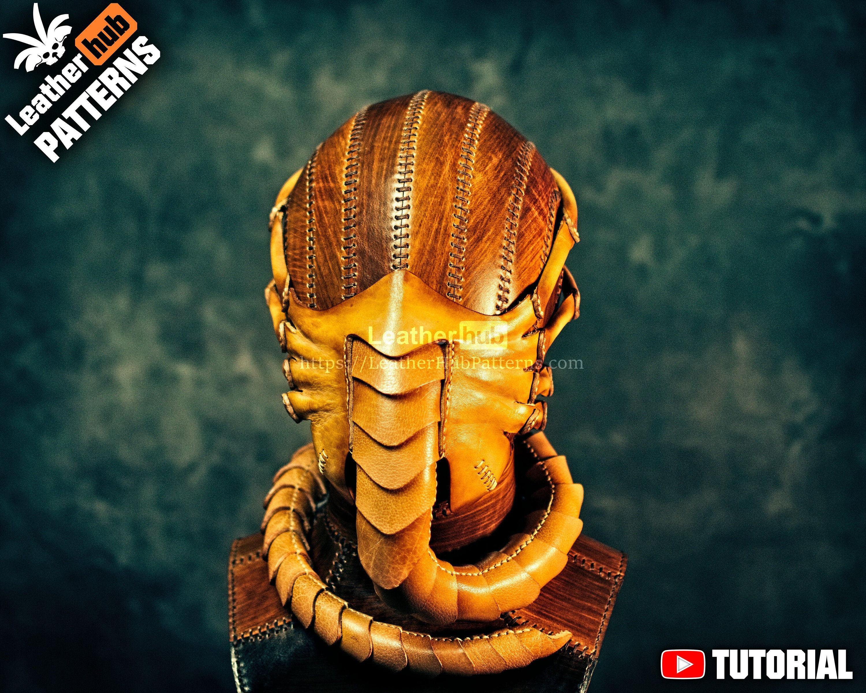 Face hugger mask leather pattern PDF by Leatherhub
