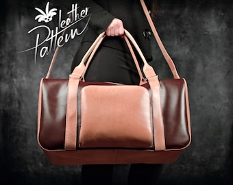 Duffle leather pattern PDF - by LeatherHubPatterns